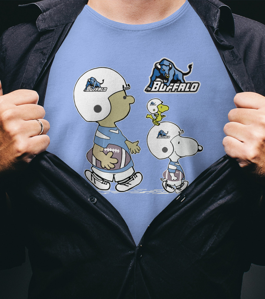 Buffalo Snoopy Helmet Football Team Peanuts Characters T-Shirt