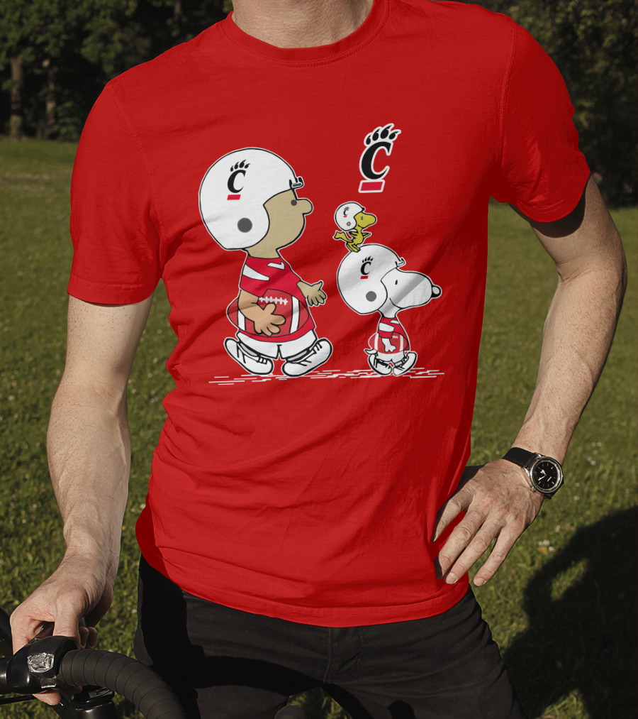Cincinnati Bearcats Football Snoopy And Woodstock Game Day T-Shirt
