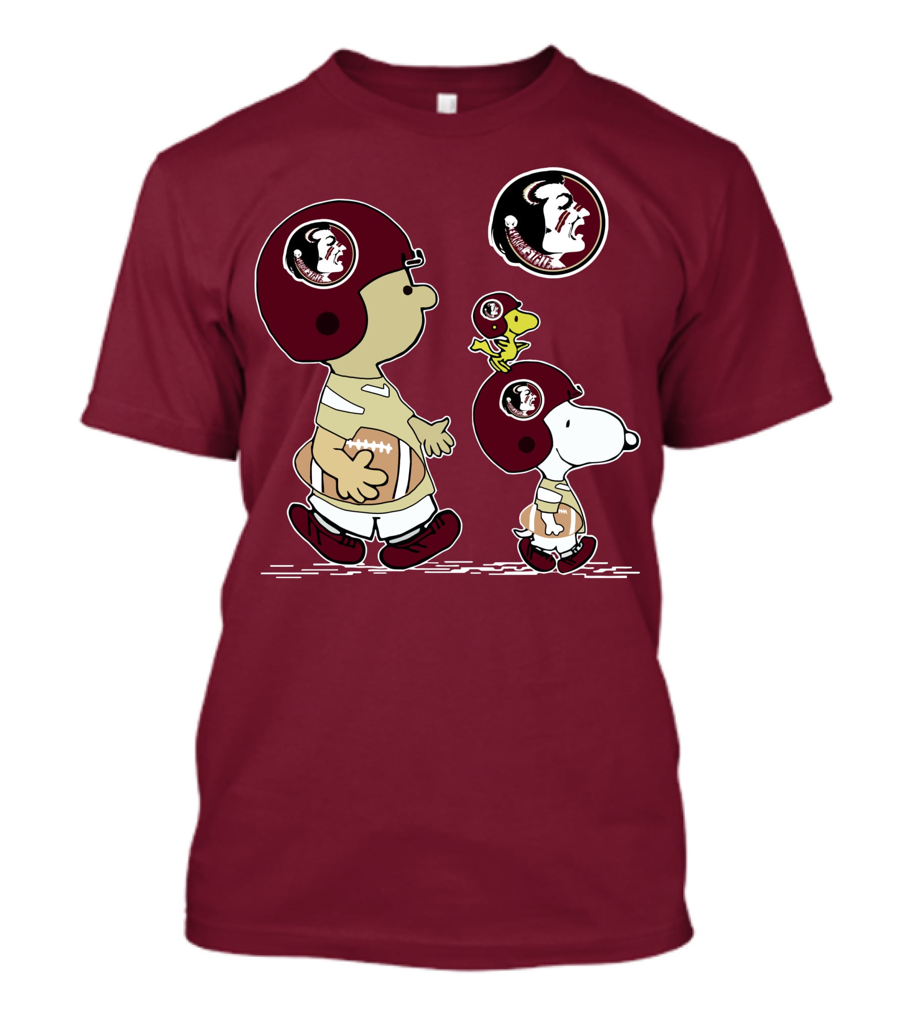 FSU Seminoles Snoopy And Woodstock Football Helmet T-Shirt