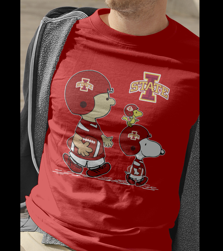 Iowa State Cyclones Snoopy Woodstock Football Peanuts Characters T-Shirt