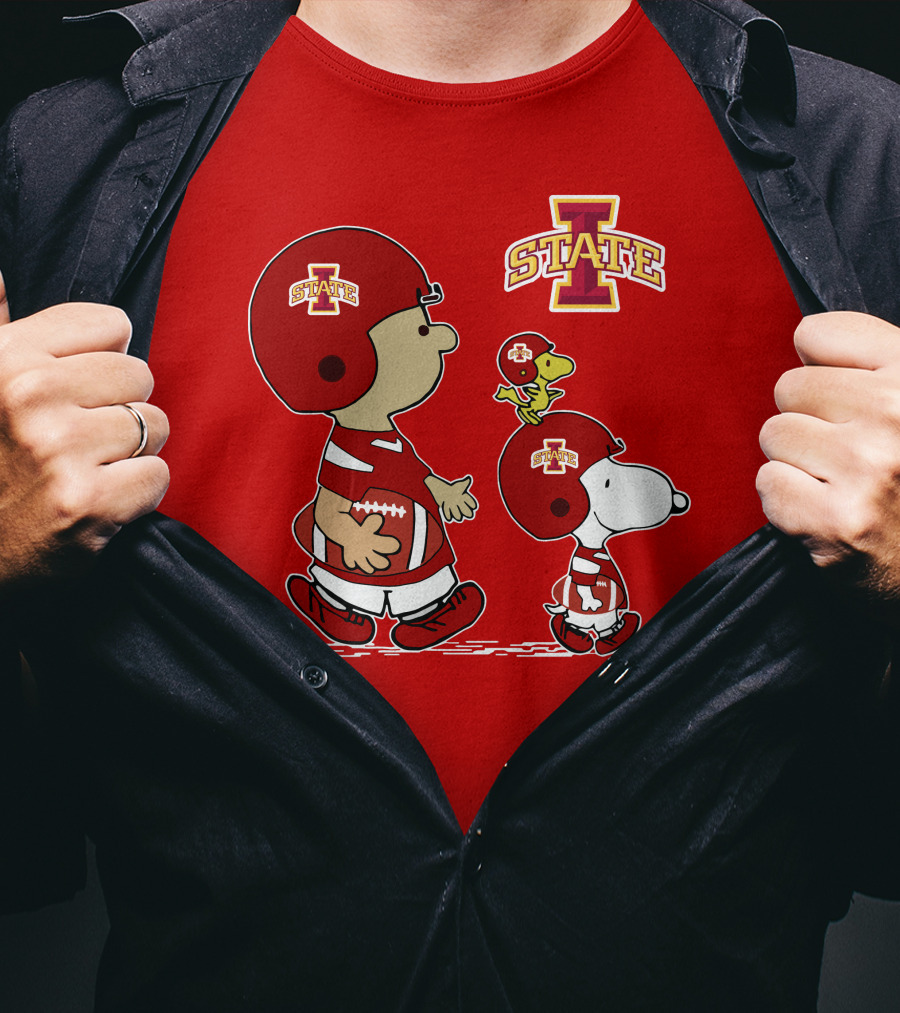 Iowa State Cyclones Snoopy Woodstock Football Peanuts Characters T-Shirt