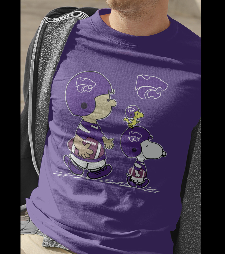 Kansas State Wildcats Snoopy And Woodstock Football Scene T-Shirt