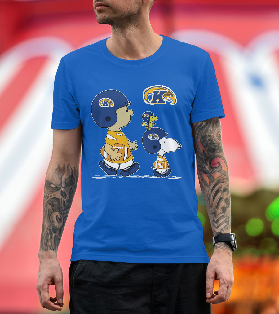 Kent State Golden Flashes Football Snoopy and Woodstock Peanuts Sports T-Shirt