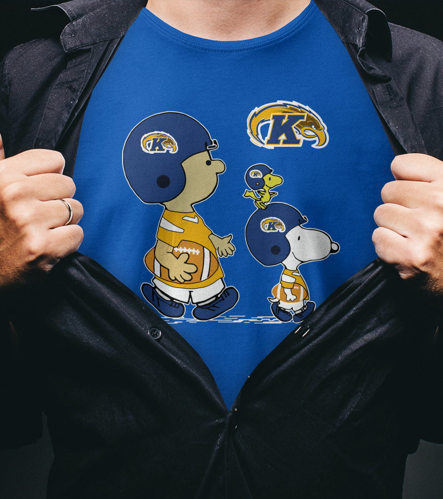 Kent State Golden Flashes Football Snoopy And Woodstock Peanuts Sports T-Shirt