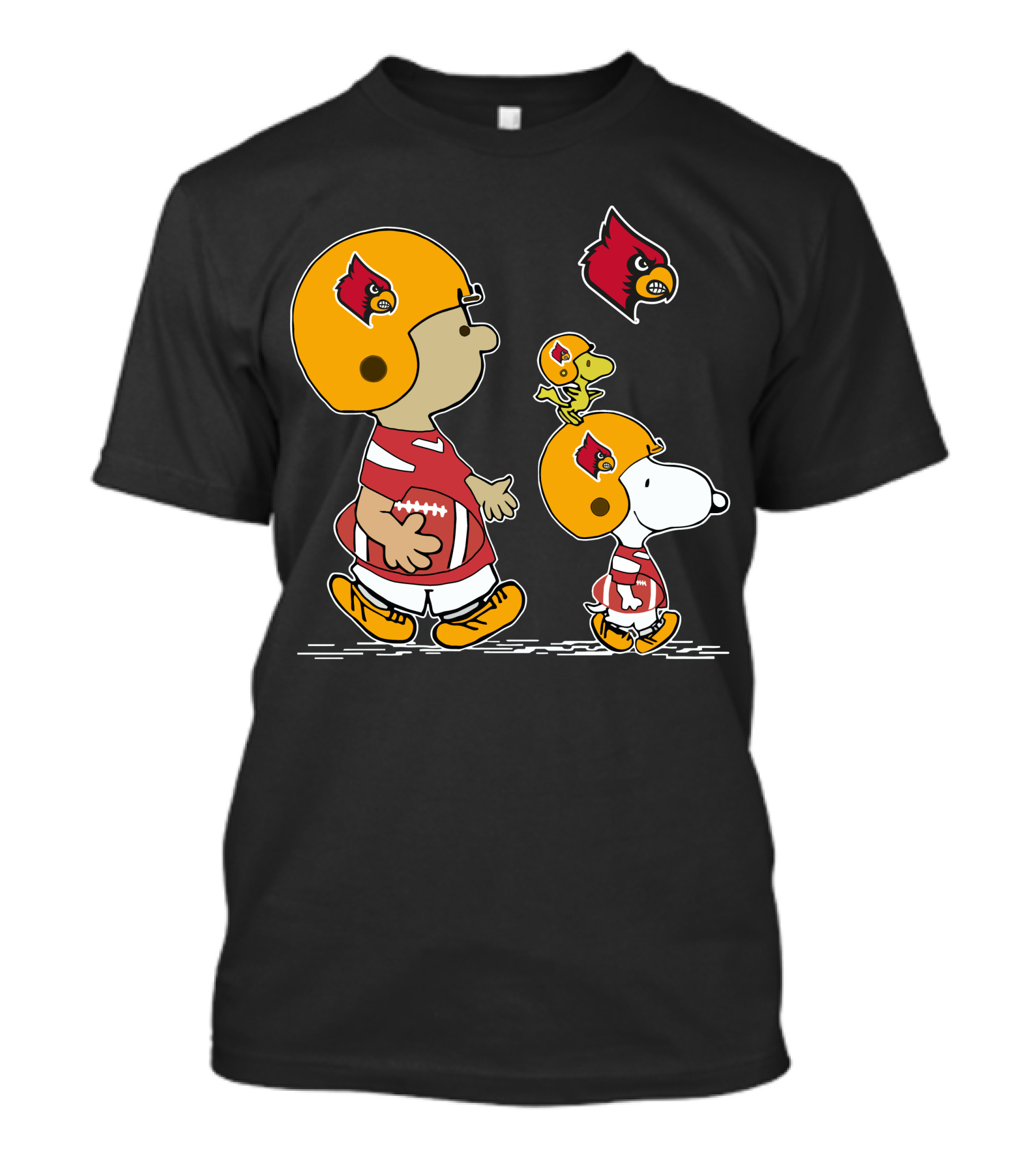 Louisville Cardinals Snoopy And Friends Football Team Spirit T-Shirt