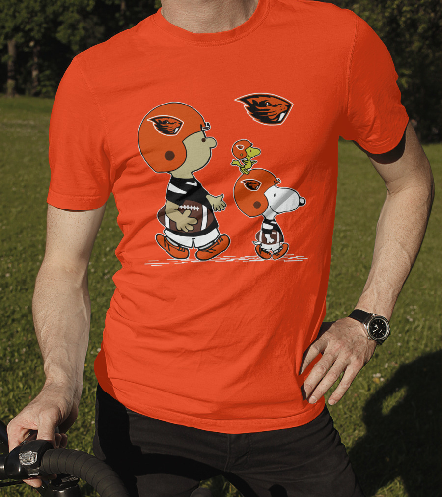 Oregon State Beavers Football Snoopy Woodstock Peanuts Charlie Brown T-Shirt