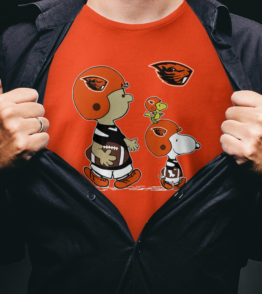 Oregon State Beavers Football Snoopy Woodstock Peanuts Charlie Brown T-Shirt