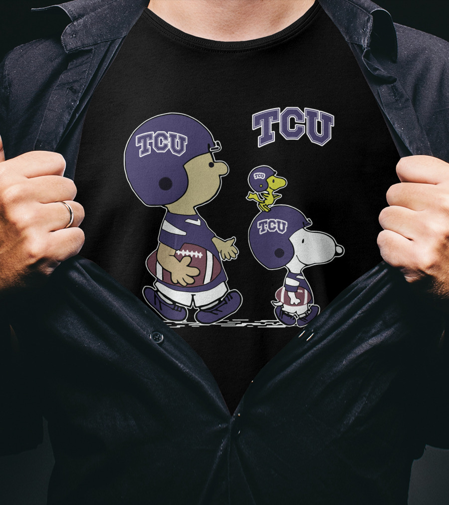 Tcu Peanuts Snoopy Woodstock Football Texas Team T-Shirt