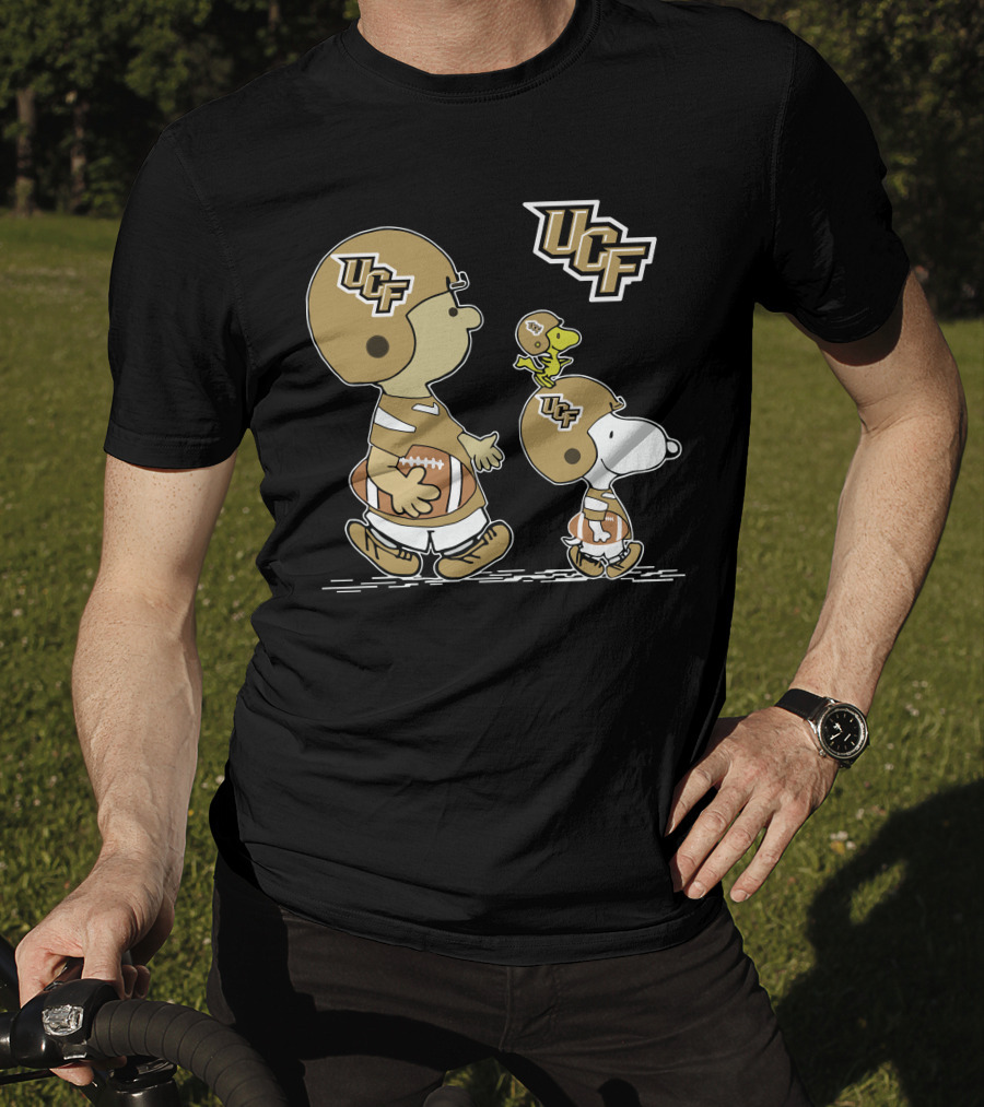 Ucf Peanuts Characters Snoopy Charlie Brown Woodstock Football T-Shirt