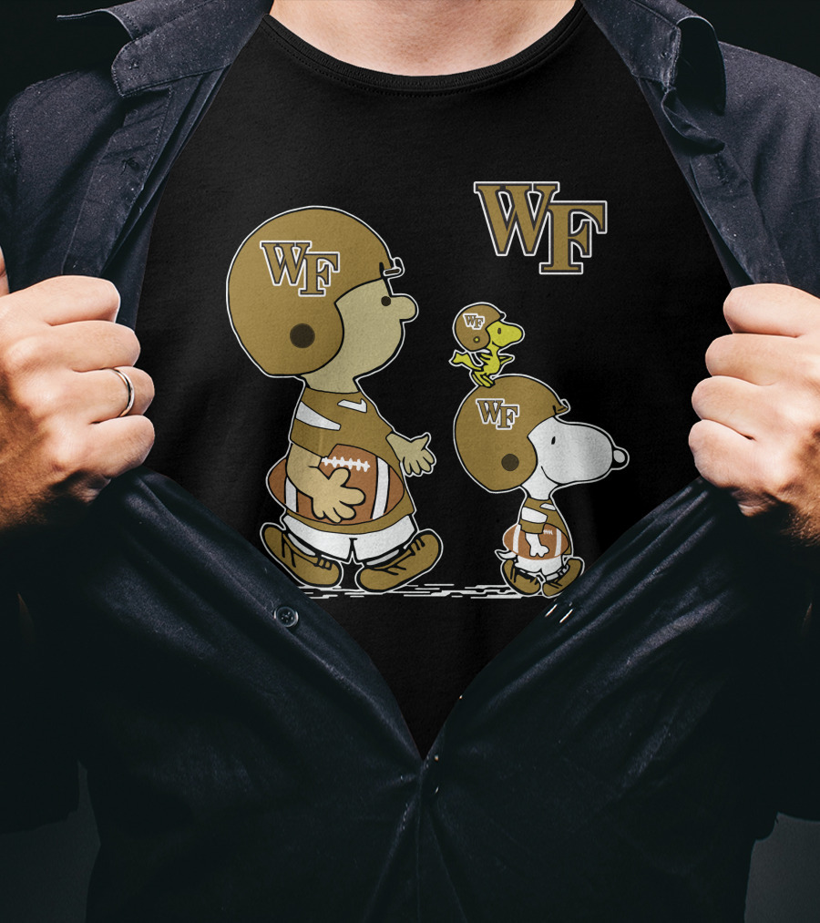 Wake Forest Demon Deacons Snoopy Woodstock T-Shirt