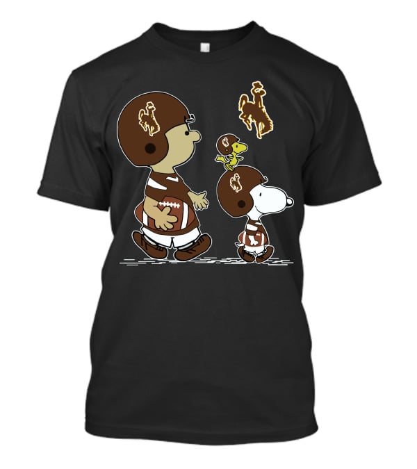 Wyoming Cowboys Peanuts Football Parody With Snoopy And Friends T-Shirt