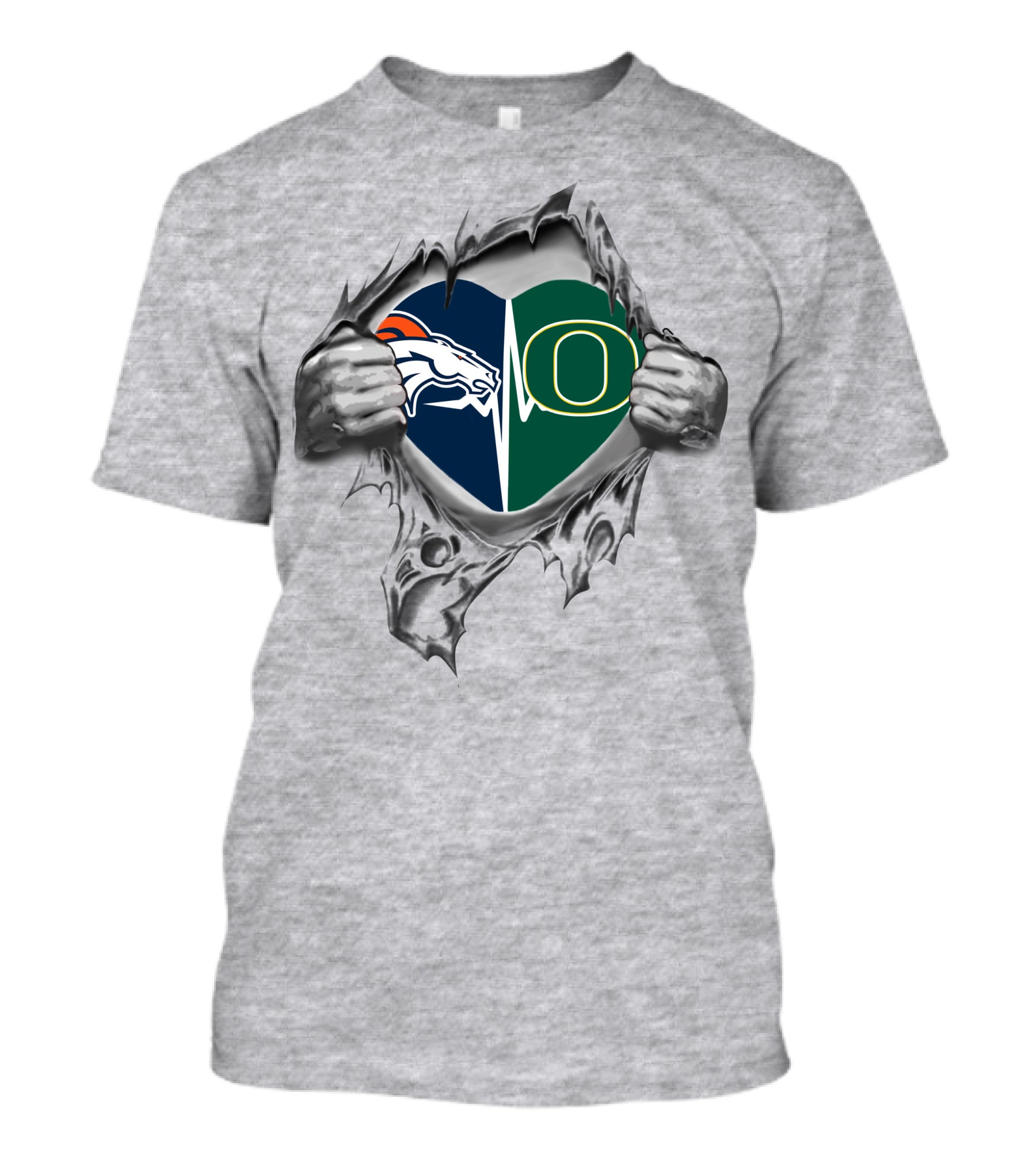 Broncos Ducks Heart Logo It's In My Heart T-Shirt