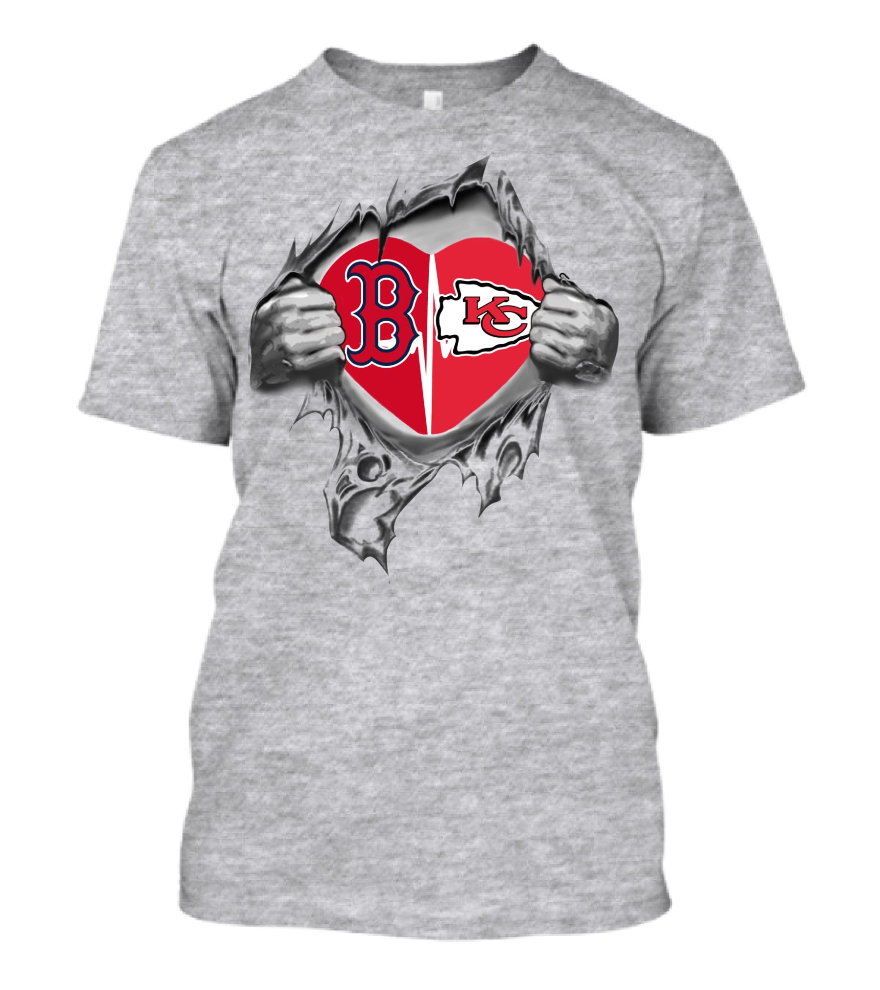 Chiefs Redsox Heart Breakthrough T-Shirt