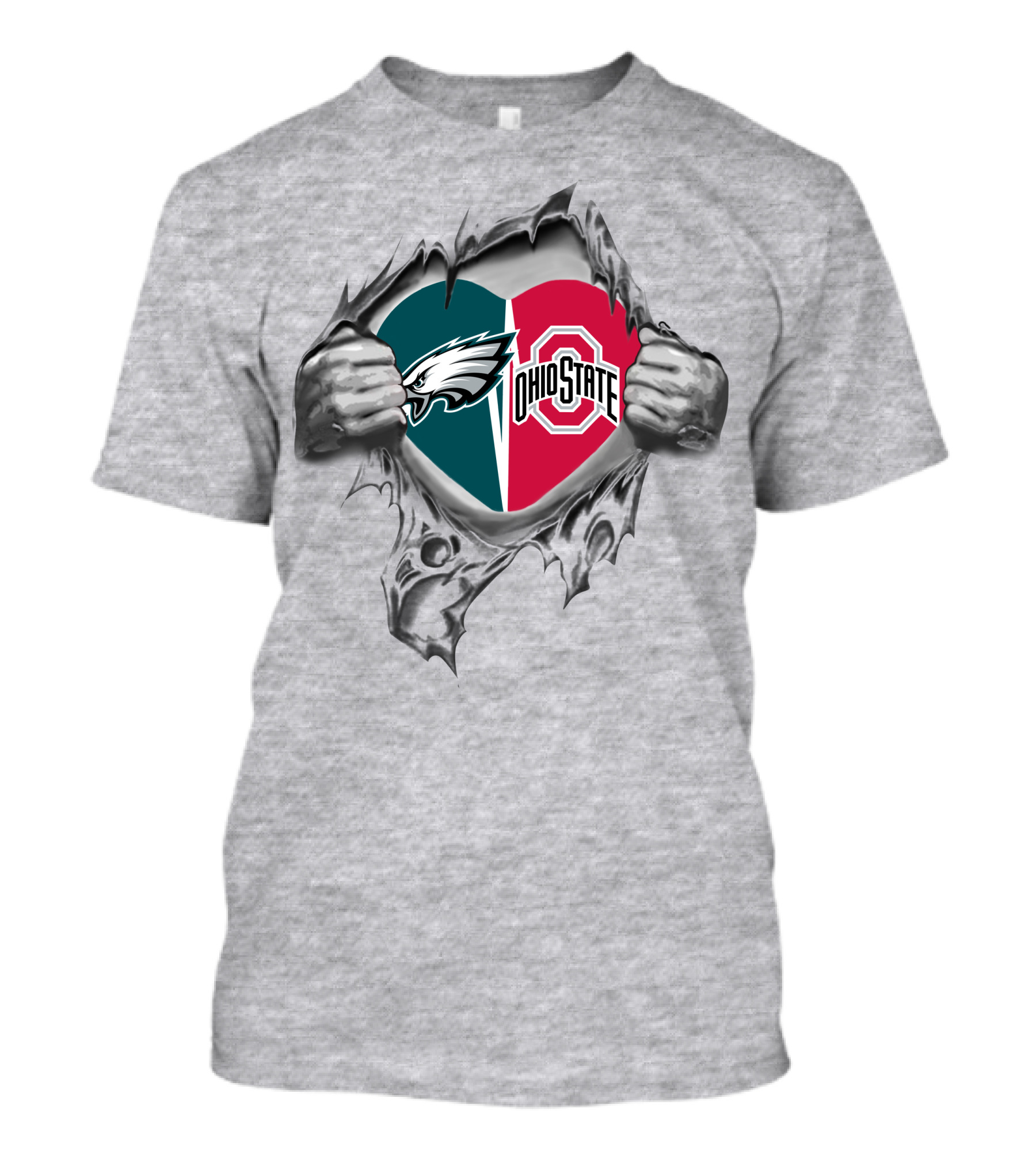 Eagles Ohio State Heart Logo Blend T-Shirt