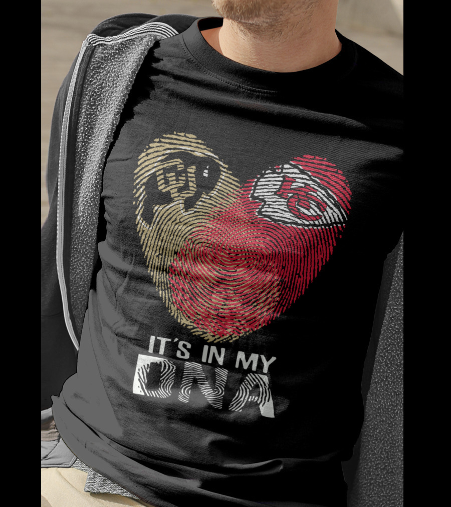 Colorado Buffaloes Chiefs It's In My Dna Fingerprint Heart T-Shirt