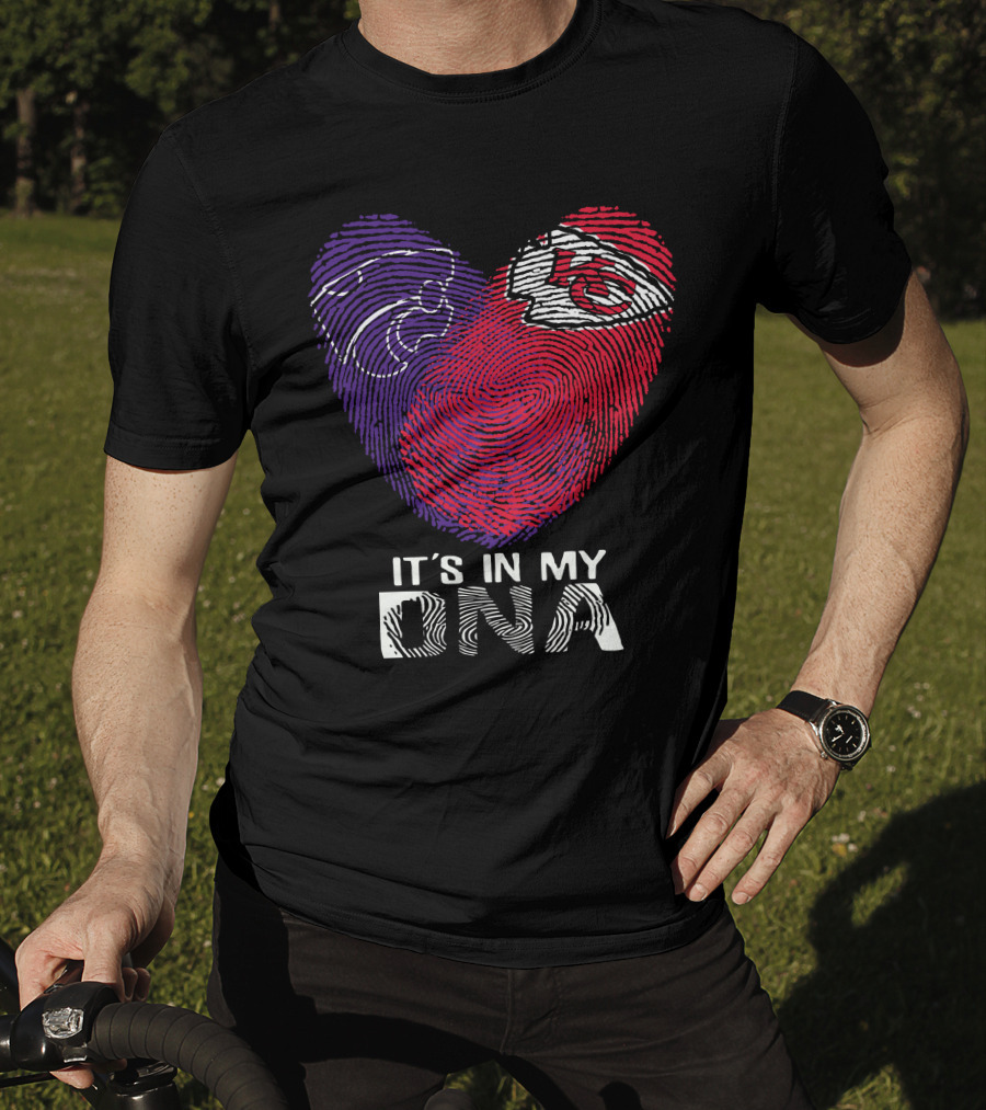 Kansas State Wildcats Chiefs It's In My DNA Football Fan Spirit T-Shirt
