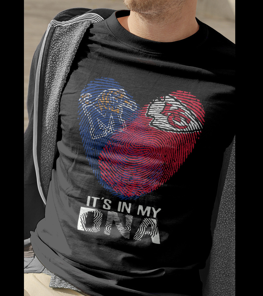 Memphis Tigers Chiefs Heart Fingerprint It's In My DNA T-Shirt