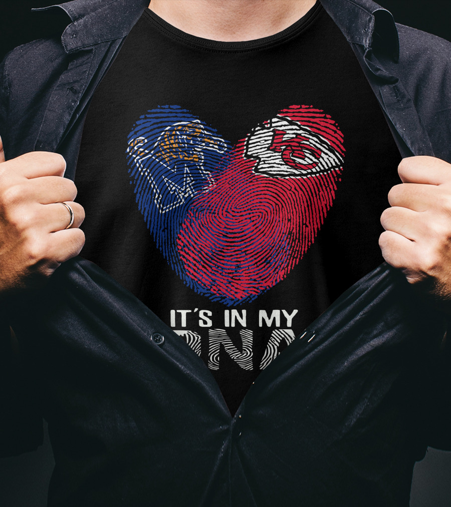 Memphis Tigers Chiefs Heart Fingerprint It's In My DNA T-Shirt