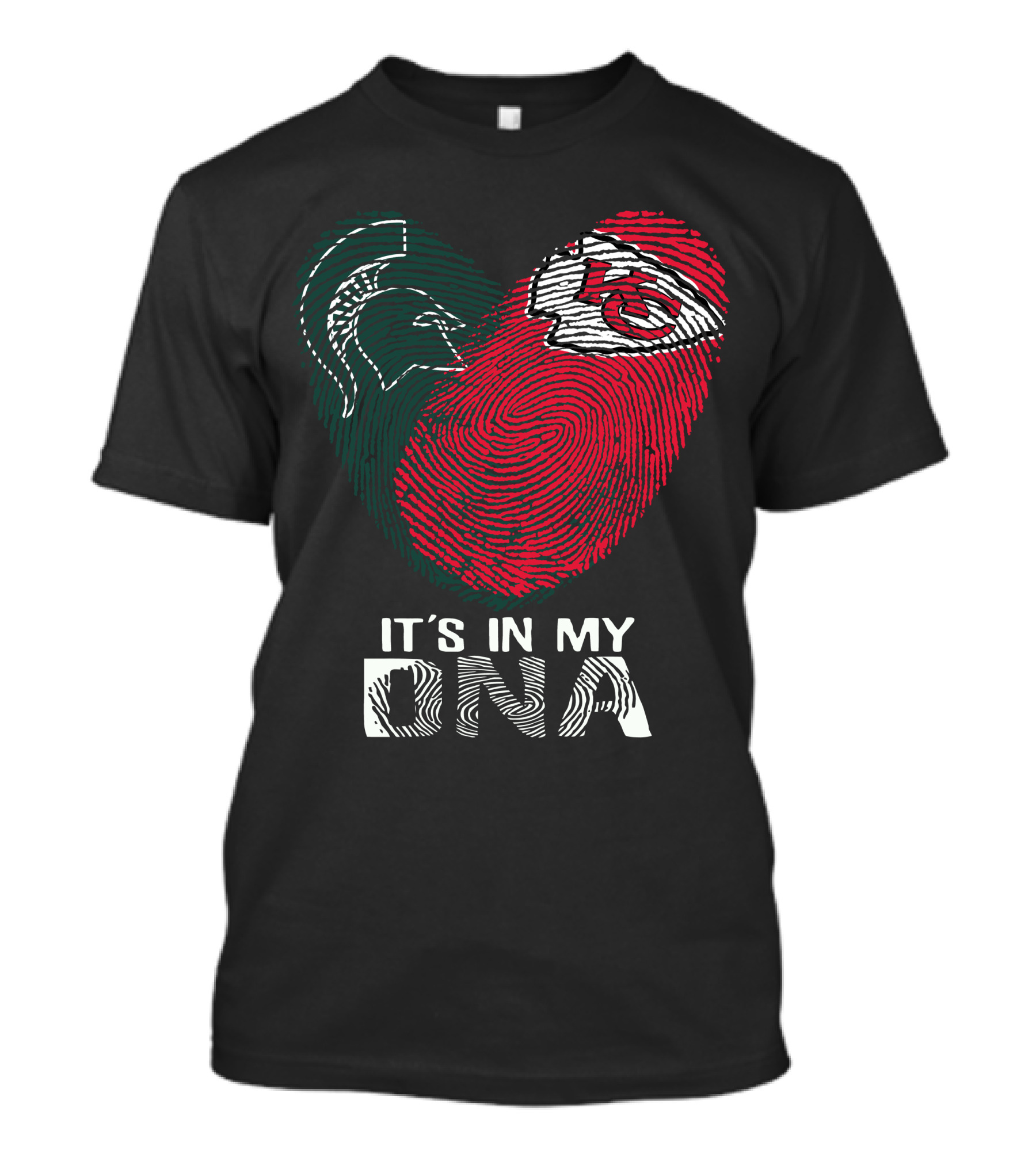 Michigan State Spartans And Chiefs Fingerprint It's In My DNA T-Shirt