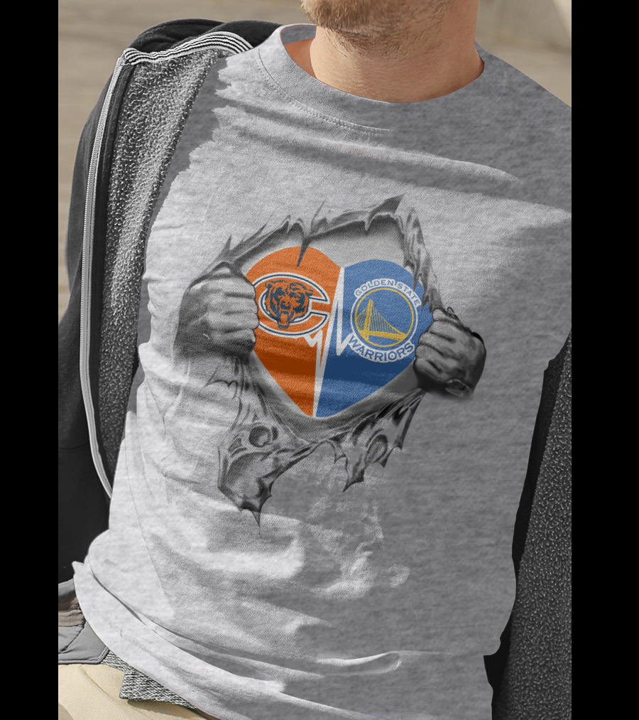 Chicago Bears Golden State Warriors It's In My Heart T-Shirt