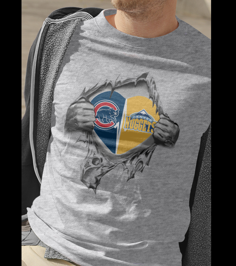 Cubs Nuggets Heart Split T-Shirt