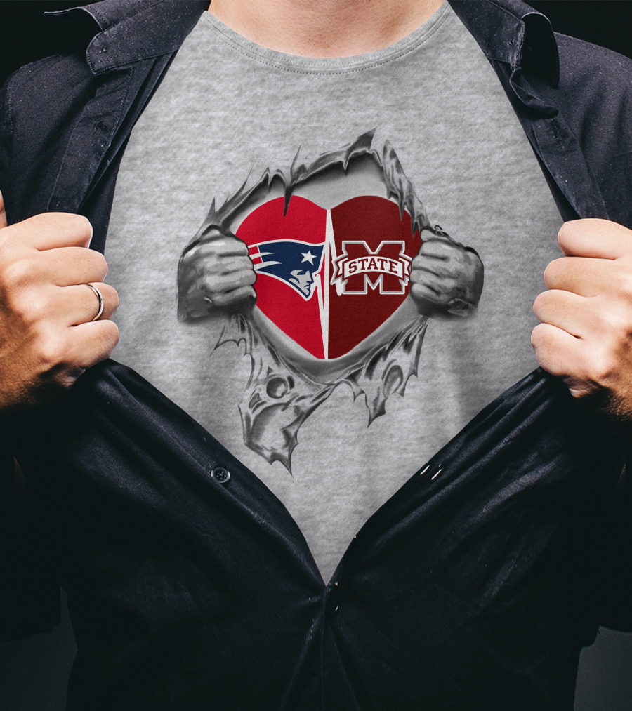 Patriots State Heart Combined Loyalty Icons T-Shirt