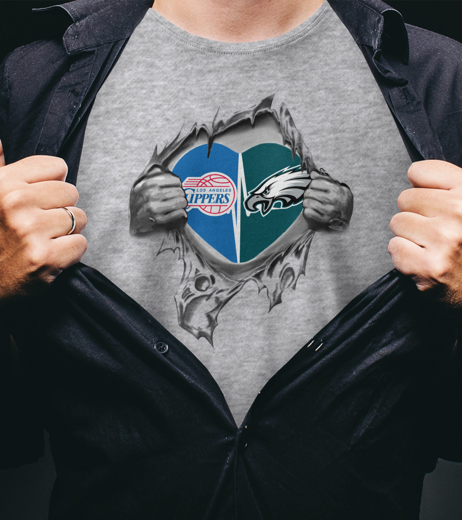 Los Angeles Clippers Philadelphia Eagles It's In My Heart T-Shirt