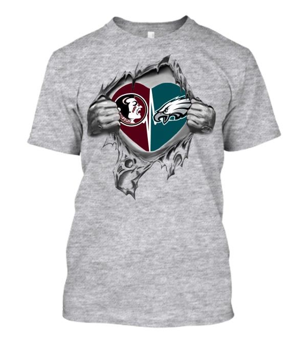 Eagles And Seminoles Heart T-Shirt