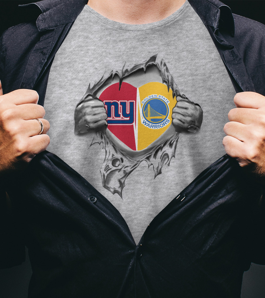 Giants NY Warriors Golden State It's In My Heart T-Shirt
