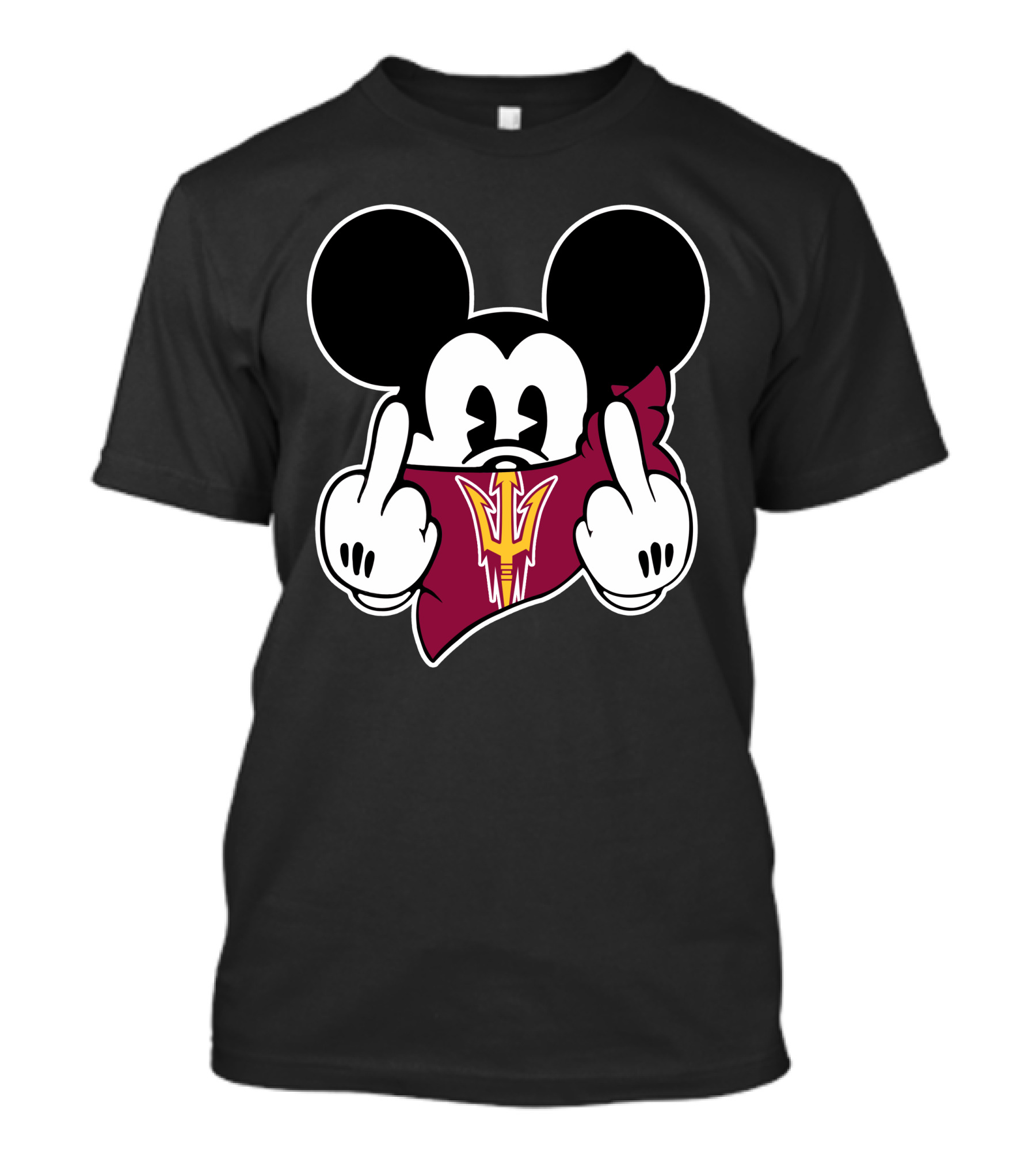 Arizona State Sun Devils Mickey Middle Fingers T-Shirt