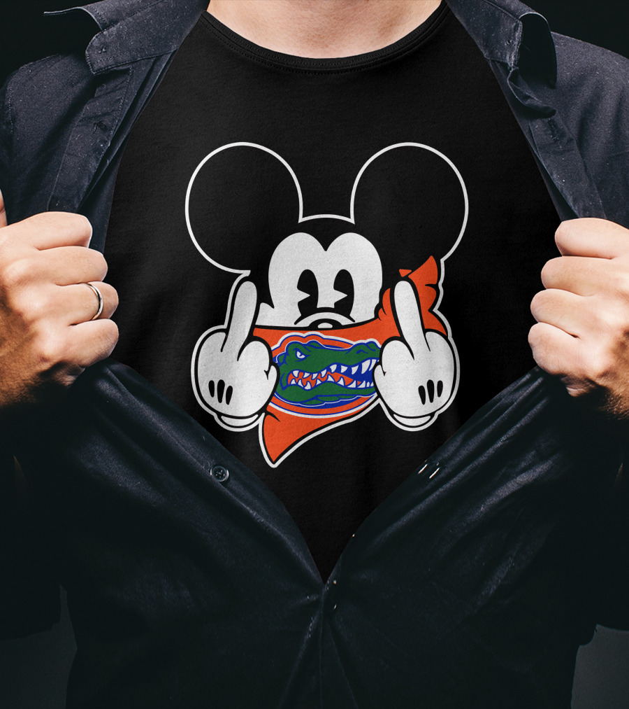 Florida Gators Mickey Disney Masked Gesture T-Shirt