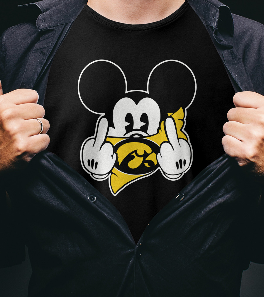Iowa Hawkeyes Mickey Mouse Logo Fusion T-Shirt