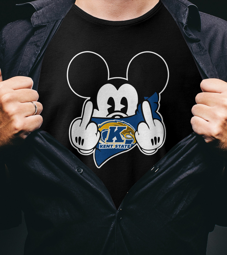 Kent State Golden Flashes Mickey Middle Finger T-Shirt