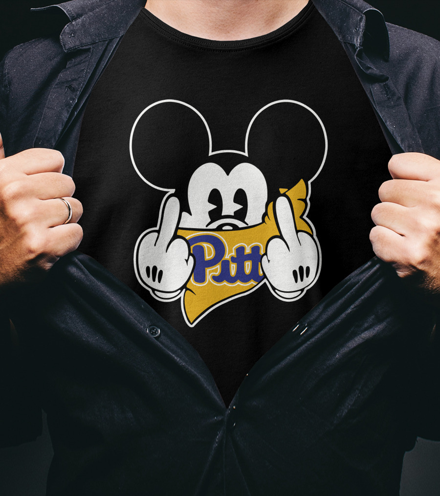 Pitt Panthers Mickey Gesture T-Shirt