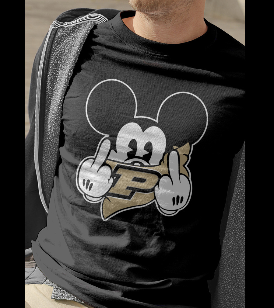 Purdue Boilermakers Mickey Middle Finger T-Shirt