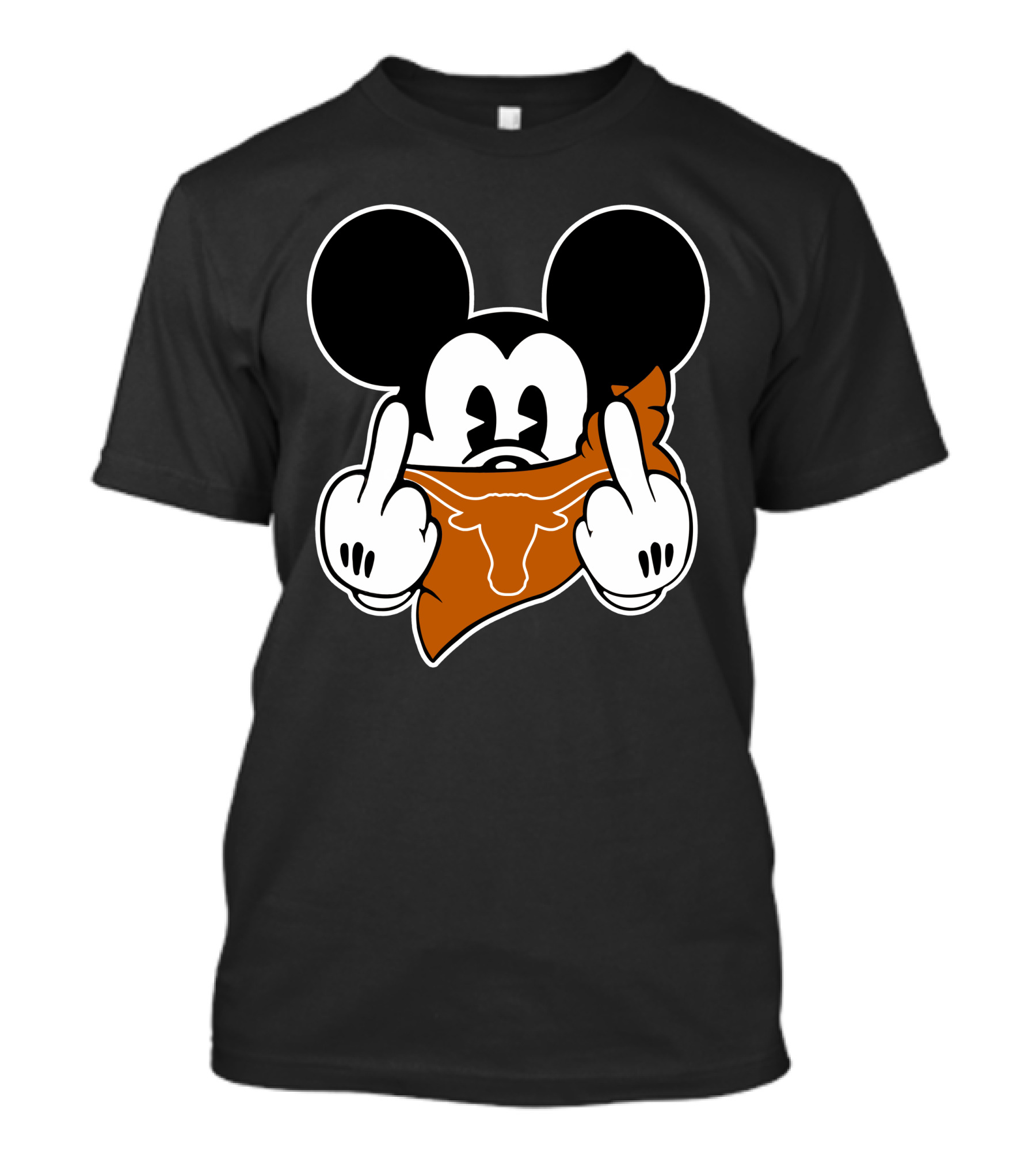 Mickey Mouse Texas Longhorns Bandana Gesture T-Shirt