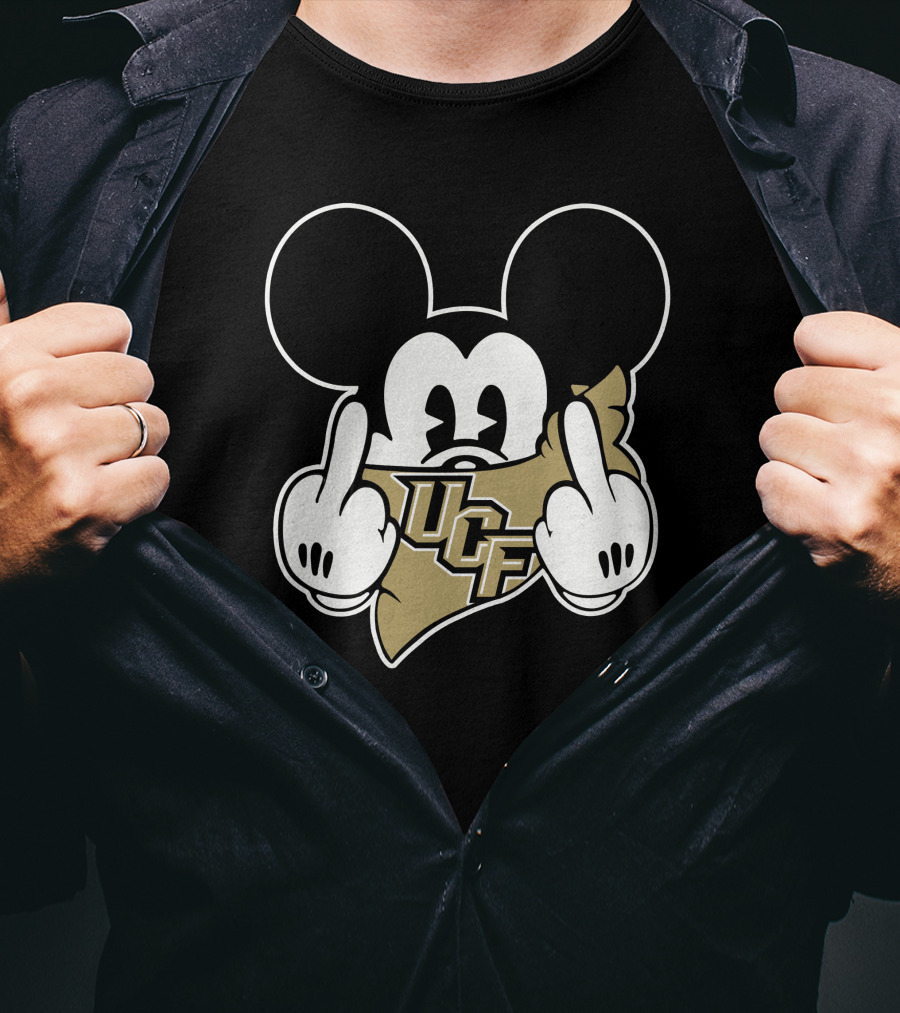 UCF Knights Mickey Middle Finger Gesture T-Shirt