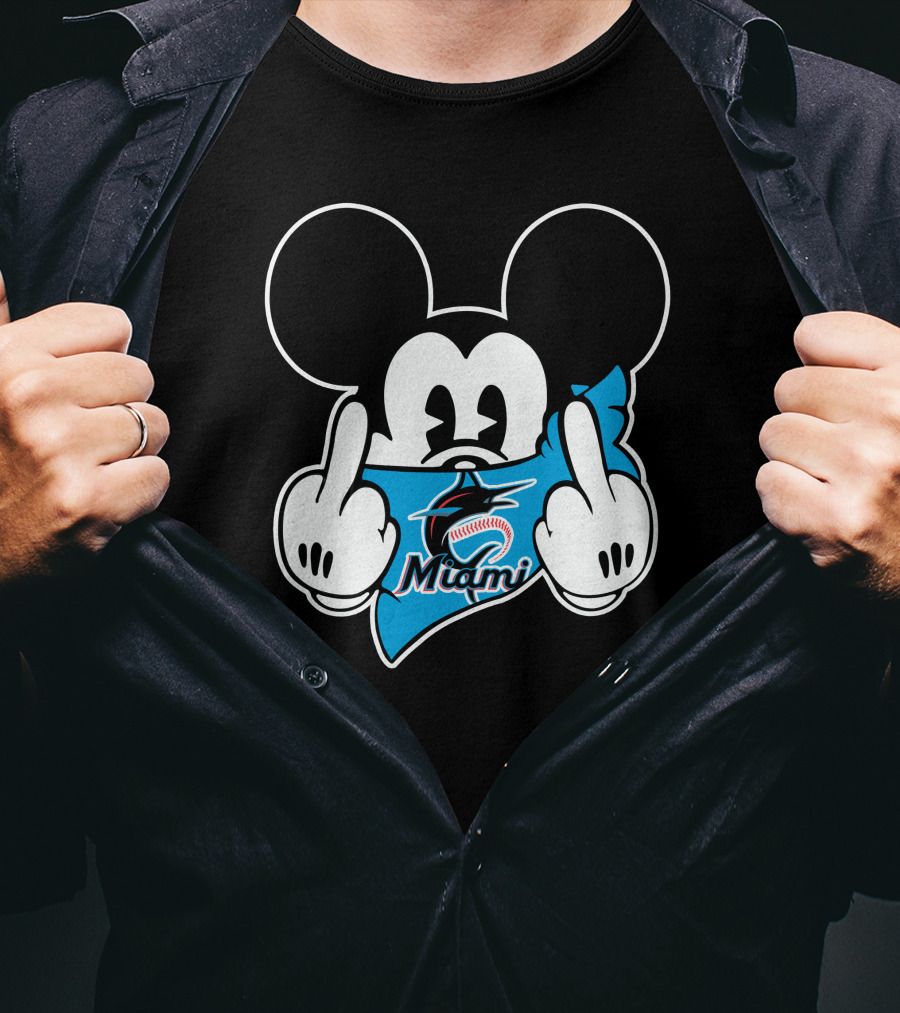 Miami Marlins Mickey Baseball T-Shirt