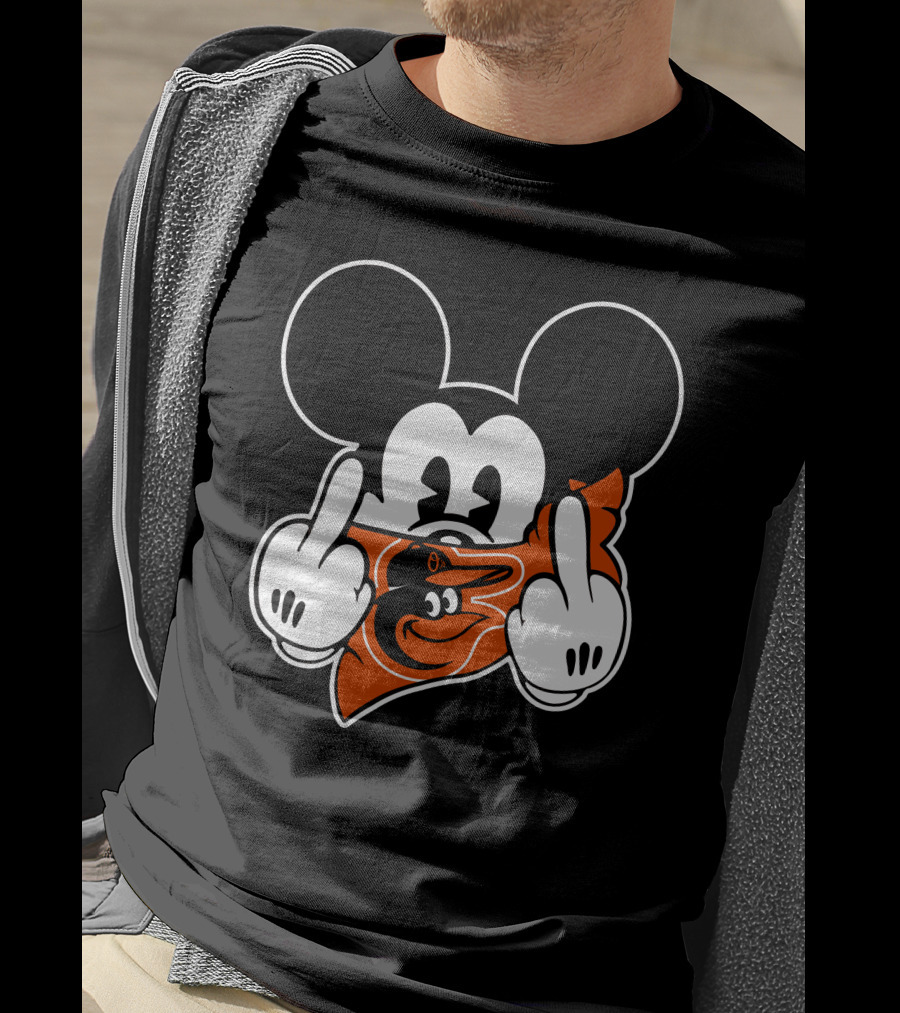 Orioles Mickey Middle Finger Bandana T-Shirt