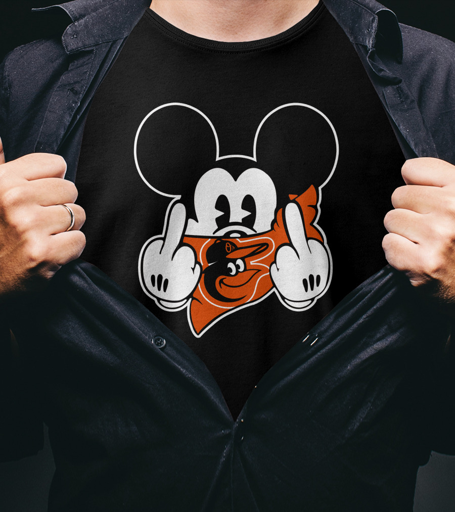 Orioles Mickey Middle Finger Bandana T-Shirt