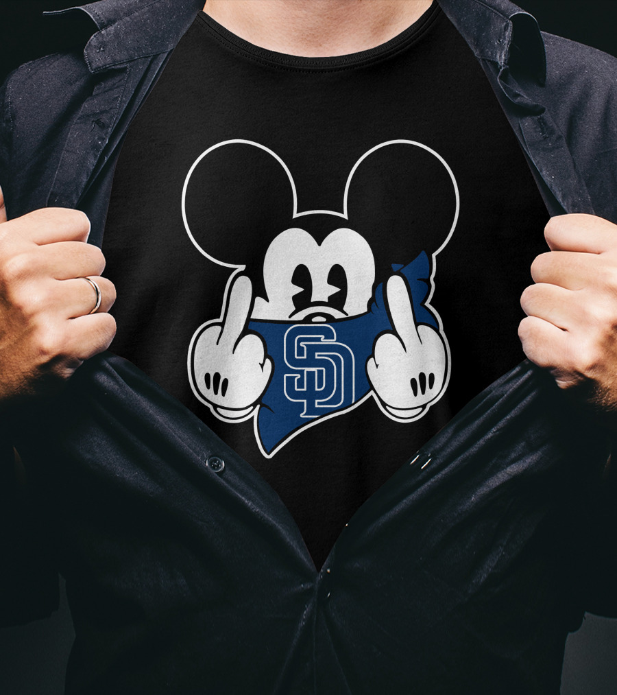 SD Padres Mickey Gesture T-Shirt