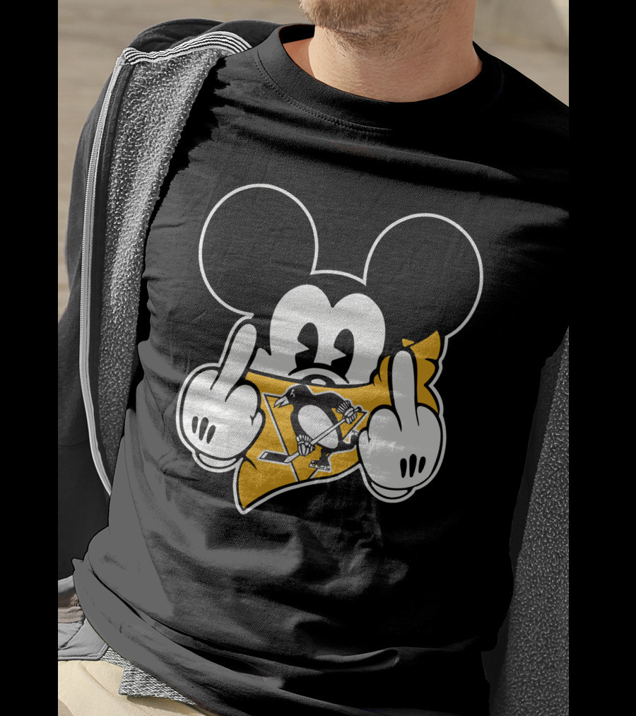 Pittsburgh Penguins Mickey Middle Finger T-Shirt