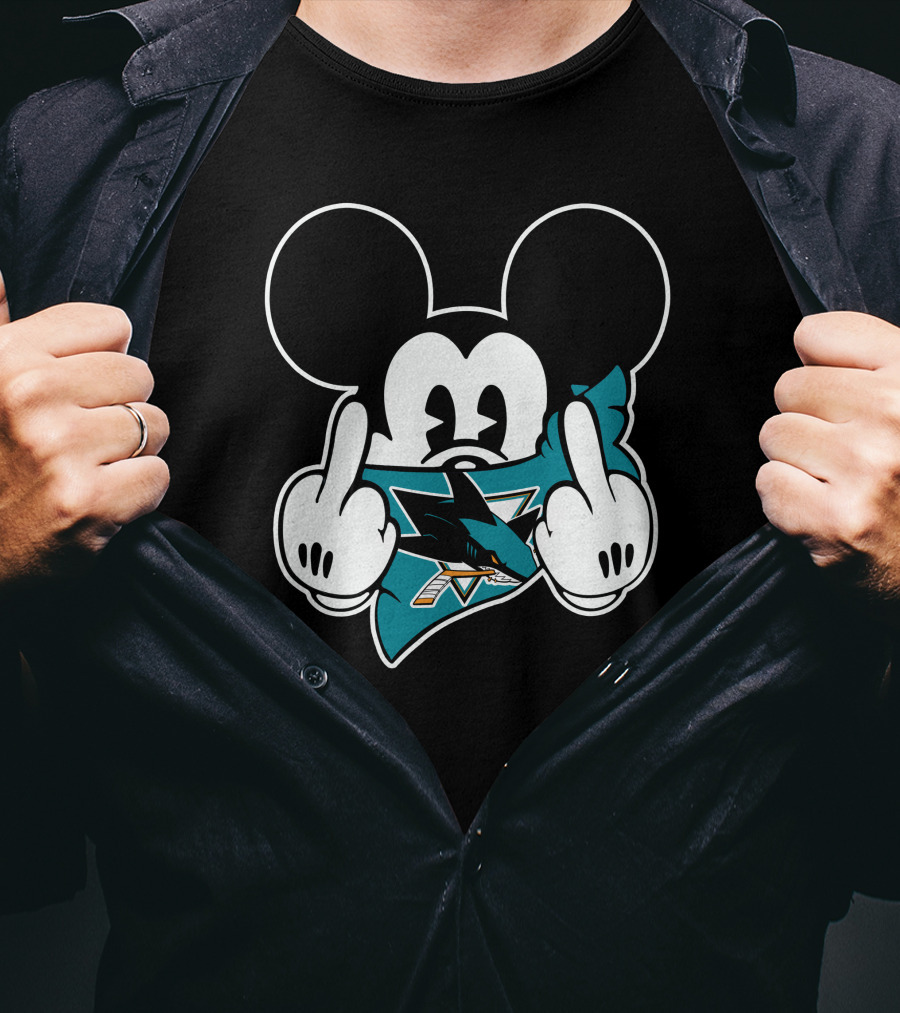 Mickey Shark Gesture San Jose T-Shirt
