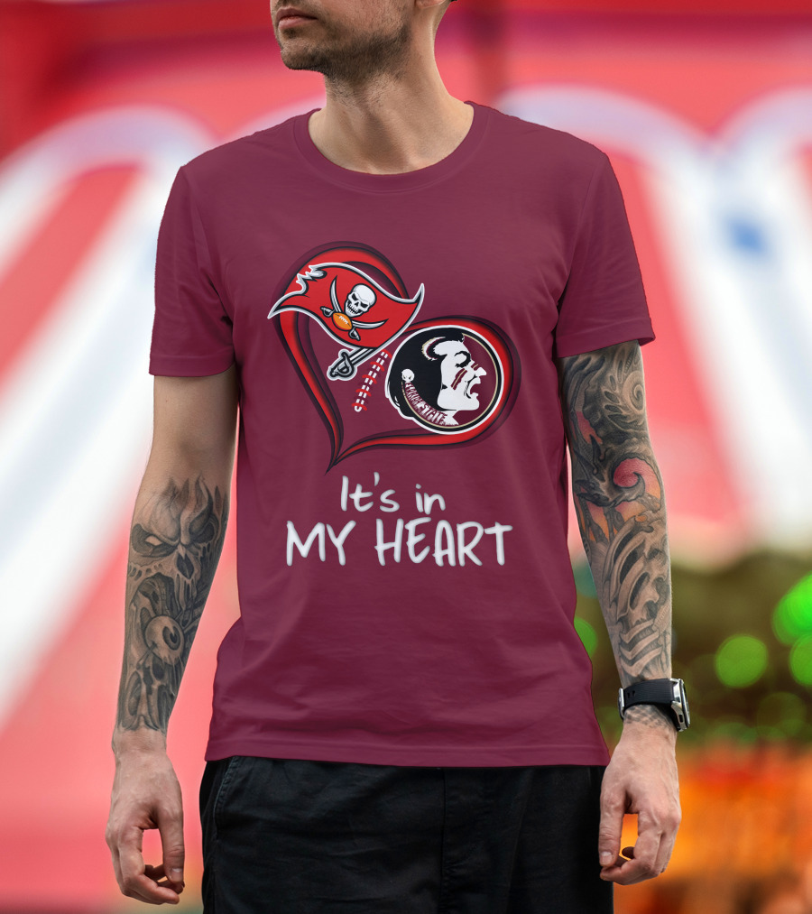 Buccaneers Seminoles It's in My Heart T-Shirt