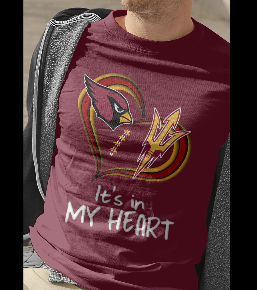 Arizona Cardinals Sun Devils It's In My Heart T-Shirt