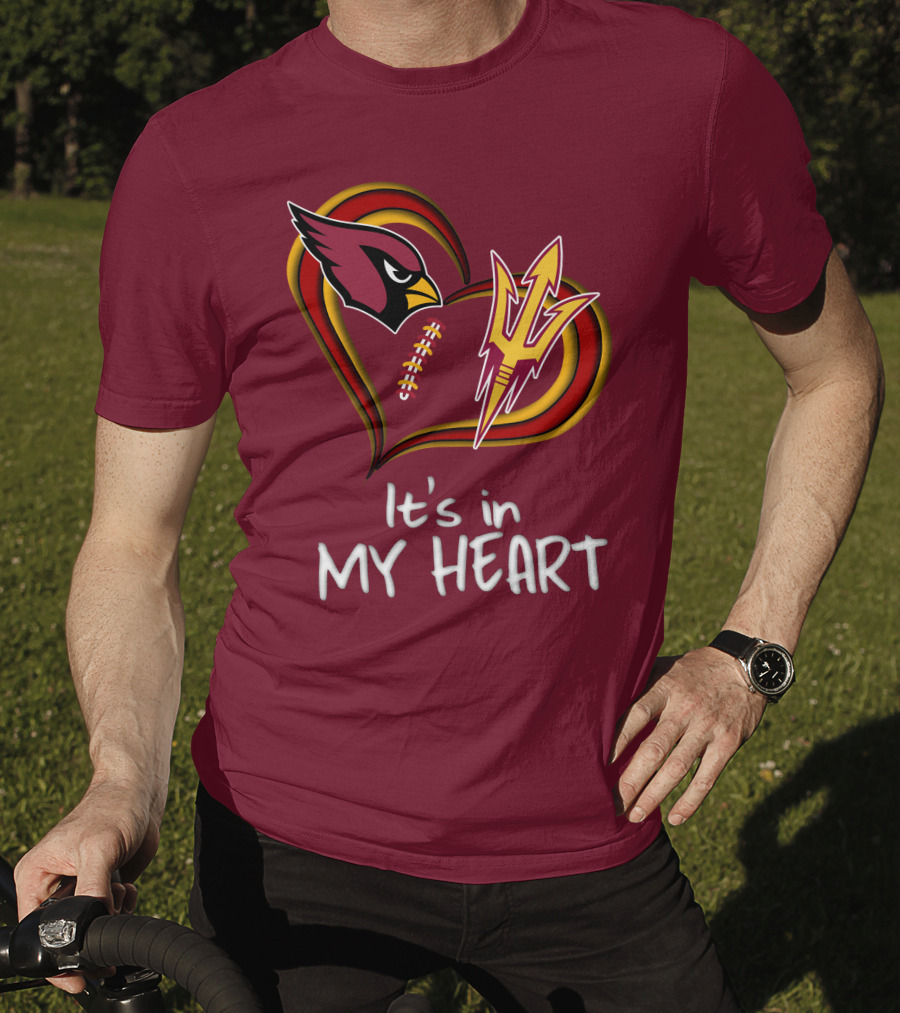 Arizona Cardinals Sun Devils It's In My Heart T-Shirt