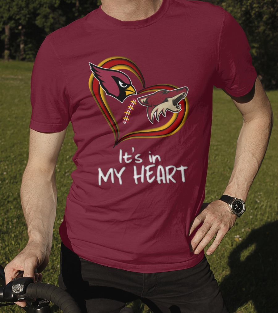 Arizona Cardinals Coyotes It's In My Heart T-Shirt