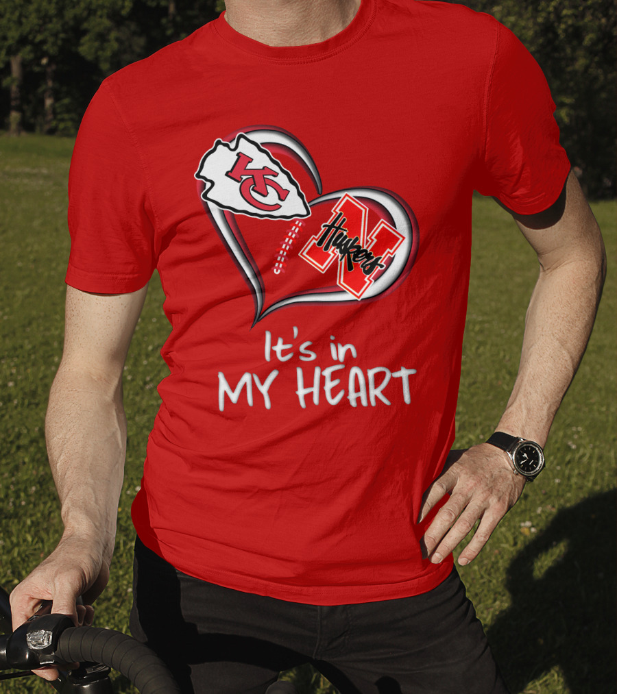 Kansas City Chiefs Nebraska Huskers It's In My Heart T-Shirt