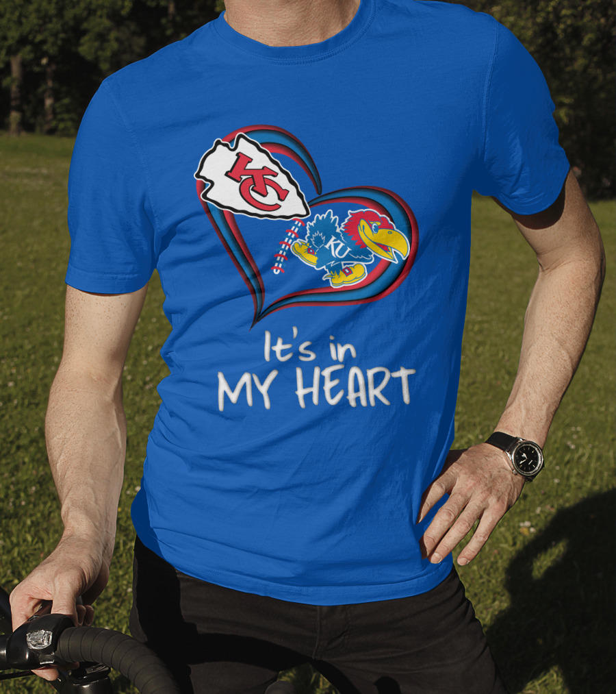 Kansas City Chiefs And Kansas Jayhawks It's In My Heart T-Shirt