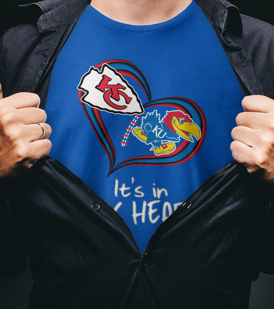 Kansas City Chiefs And Kansas Jayhawks It's In My Heart T-Shirt
